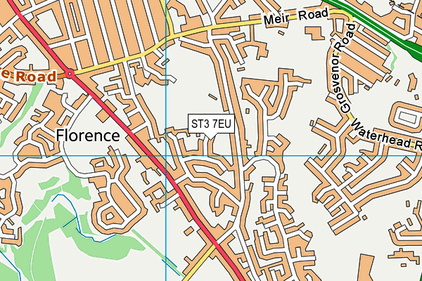 ST3 7EU map - OS VectorMap District (Ordnance Survey) ST3 7EU map - OS VectorMap District (Ordnance Survey)