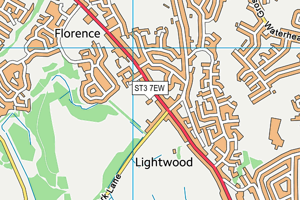 ST3 7EW map - OS VectorMap District (Ordnance Survey) ST3 7EW map - OS VectorMap District (Ordnance Survey)