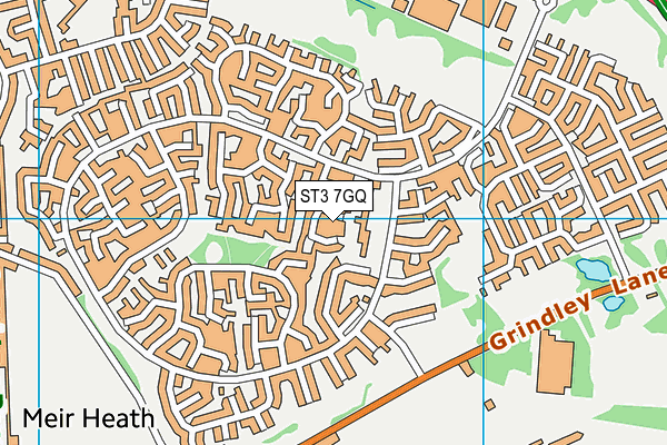 ST3 7GQ map - OS VectorMap District (Ordnance Survey) ST3 7GQ map - OS VectorMap District (Ordnance Survey)