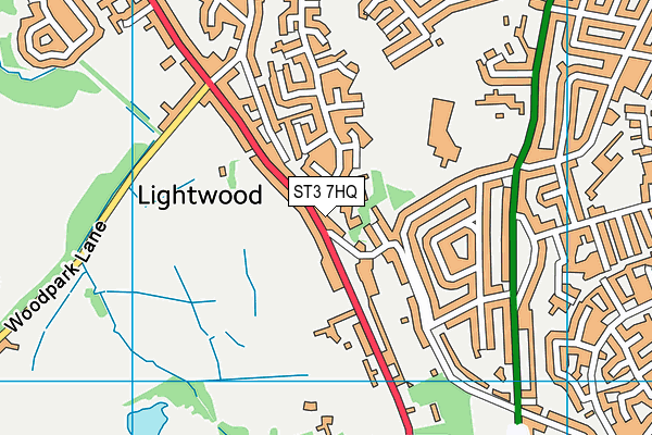 ST3 7HQ map - OS VectorMap District (Ordnance Survey) ST3 7HQ map - OS VectorMap District (Ordnance Survey)