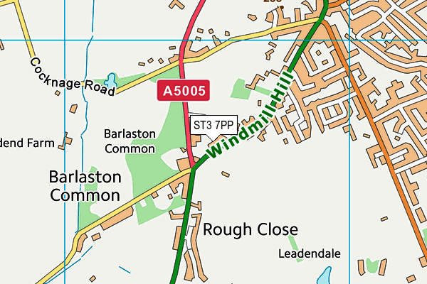 ST3 7PP map - OS VectorMap District (Ordnance Survey) ST3 7PP map - OS VectorMap District (Ordnance Survey)
