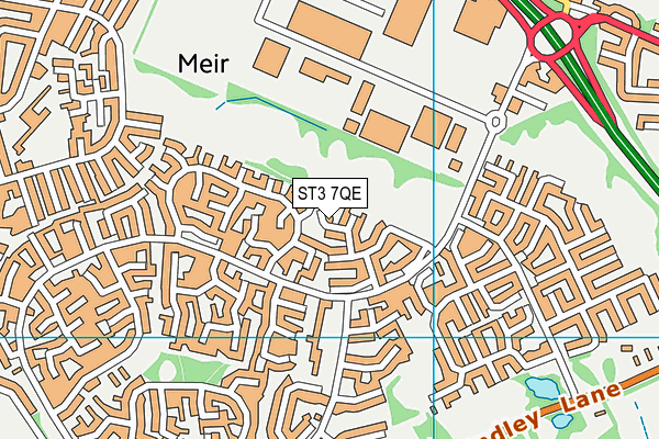 ST3 7QE map - OS VectorMap District (Ordnance Survey) ST3 7QE map - OS VectorMap District (Ordnance Survey)