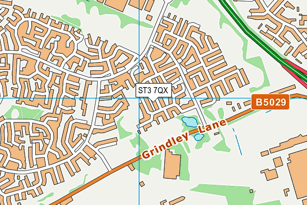 ST3 7QX map - OS VectorMap District (Ordnance Survey) ST3 7QX map - OS VectorMap District (Ordnance Survey)