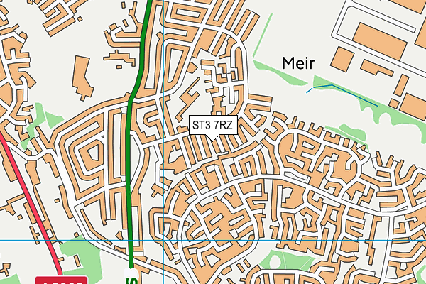 ST3 7RZ map - OS VectorMap District (Ordnance Survey) ST3 7RZ map - OS VectorMap District (Ordnance Survey)