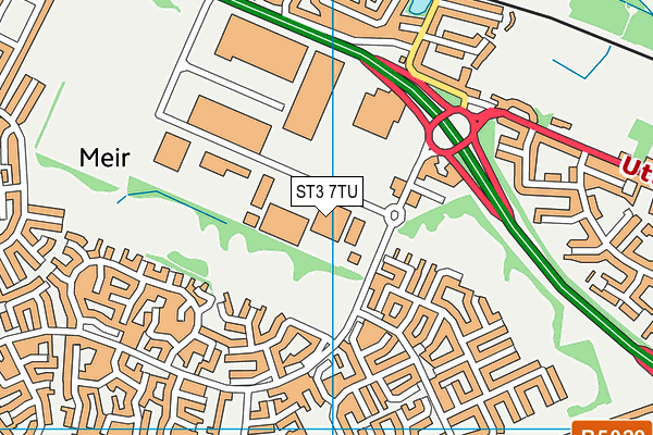 ST3 7TU map - OS VectorMap District (Ordnance Survey) ST3 7TU map - OS VectorMap District (Ordnance Survey)