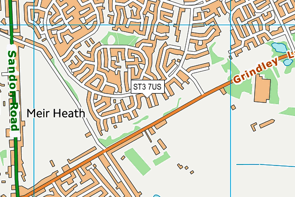 ST3 7US map - OS VectorMap District (Ordnance Survey) ST3 7US map - OS VectorMap District (Ordnance Survey)