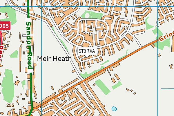 ST3 7XA map - OS VectorMap District (Ordnance Survey) ST3 7XA map - OS VectorMap District (Ordnance Survey)