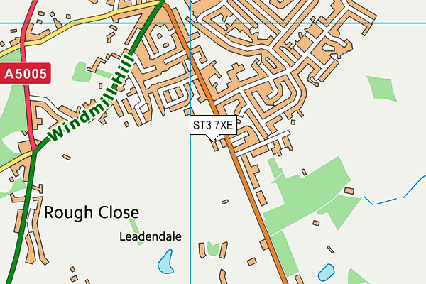ST3 7XE map - OS VectorMap District (Ordnance Survey) ST3 7XE map - OS VectorMap District (Ordnance Survey)
