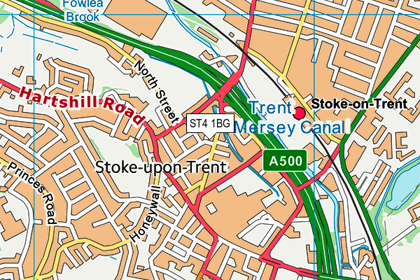 ST4 1BG map - OS VectorMap District (Ordnance Survey) ST4 1BG map - OS VectorMap District (Ordnance Survey)