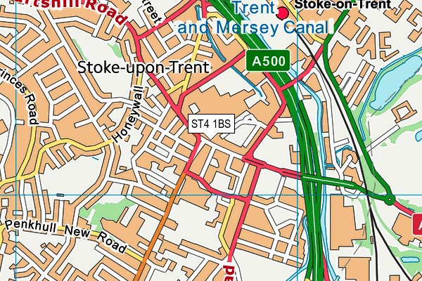 ST4 1BS map - OS VectorMap District (Ordnance Survey) ST4 1BS map - OS VectorMap District (Ordnance Survey)
