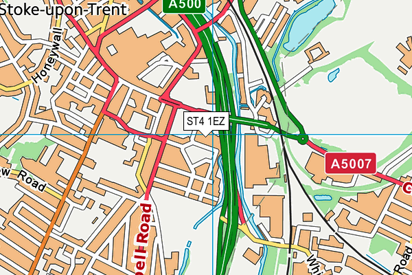 ST4 1EZ map - OS VectorMap District (Ordnance Survey) ST4 1EZ map - OS VectorMap District (Ordnance Survey)