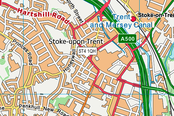 ST4 1QH map - OS VectorMap District (Ordnance Survey) ST4 1QH map - OS VectorMap District (Ordnance Survey)