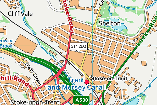 ST4 2EQ map - OS VectorMap District (Ordnance Survey) ST4 2EQ map - OS VectorMap District (Ordnance Survey)