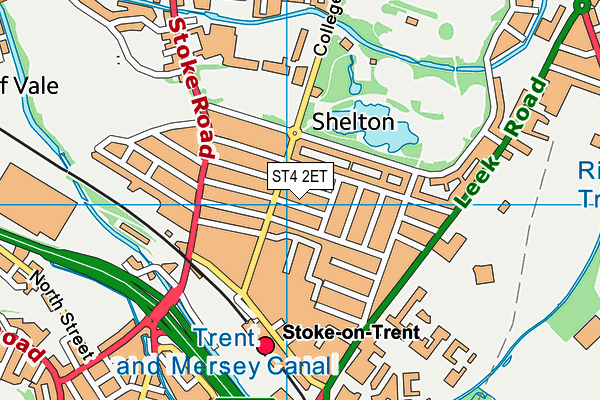 ST4 2ET map - OS VectorMap District (Ordnance Survey) ST4 2ET map - OS VectorMap District (Ordnance Survey)