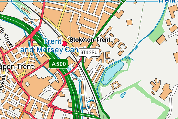 ST4 2RU map - OS VectorMap District (Ordnance Survey) ST4 2RU map - OS VectorMap District (Ordnance Survey)