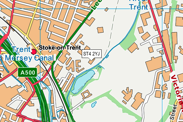ST4 2YJ map - OS VectorMap District (Ordnance Survey) ST4 2YJ map - OS VectorMap District (Ordnance Survey)