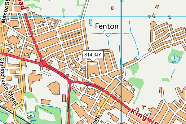 ST4 3JY map - OS VectorMap District (Ordnance Survey) ST4 3JY map - OS VectorMap District (Ordnance Survey)