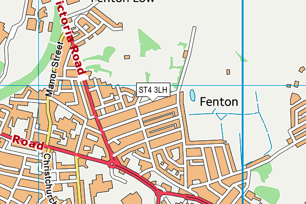 ST4 3LH map - OS VectorMap District (Ordnance Survey) ST4 3LH map - OS VectorMap District (Ordnance Survey)