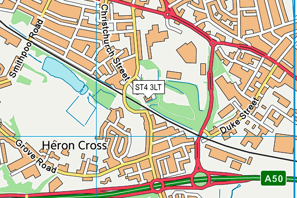 ST4 3LT map - OS VectorMap District (Ordnance Survey) ST4 3LT map - OS VectorMap District (Ordnance Survey)