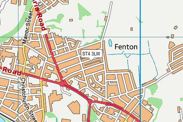 ST4 3LW map - OS VectorMap District (Ordnance Survey) ST4 3LW map - OS VectorMap District (Ordnance Survey)