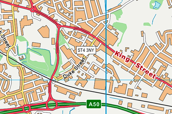 ST4 3NY map - OS VectorMap District (Ordnance Survey) ST4 3NY map - OS VectorMap District (Ordnance Survey)