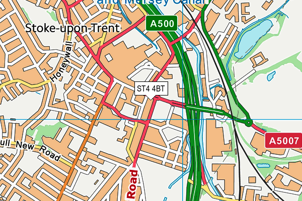 ST4 4BT map - OS VectorMap District (Ordnance Survey) ST4 4BT map - OS VectorMap District (Ordnance Survey)