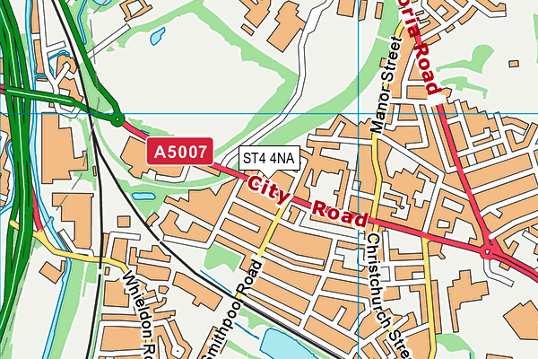 ST4 4NA map - OS VectorMap District (Ordnance Survey) ST4 4NA map - OS VectorMap District (Ordnance Survey)