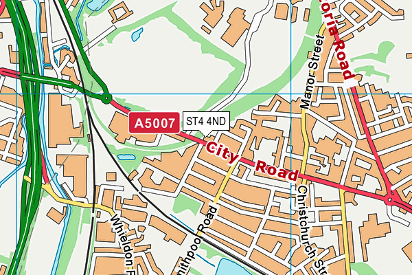ST4 4ND map - OS VectorMap District (Ordnance Survey) ST4 4ND map - OS VectorMap District (Ordnance Survey)