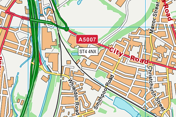 ST4 4NX map - OS VectorMap District (Ordnance Survey) ST4 4NX map - OS VectorMap District (Ordnance Survey)