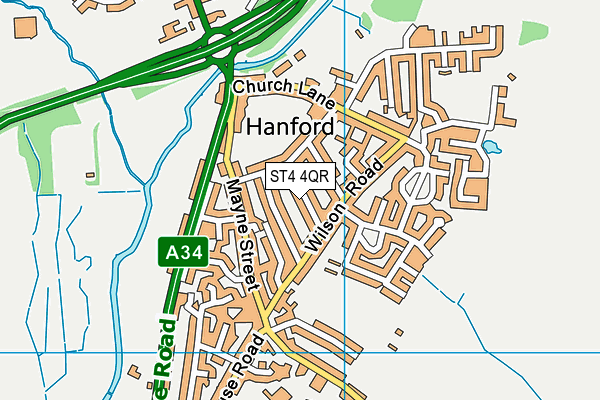 ST4 4QR map - OS VectorMap District (Ordnance Survey) ST4 4QR map - OS VectorMap District (Ordnance Survey)