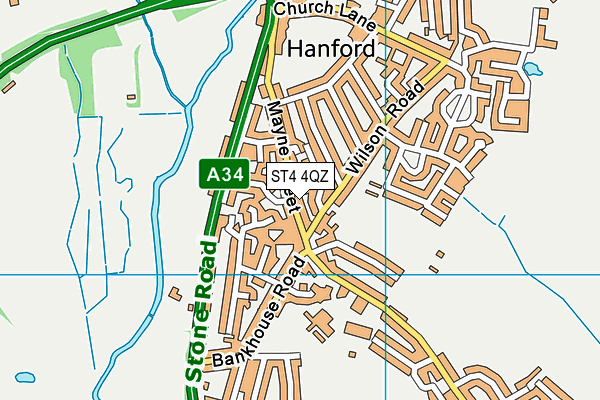 ST4 4QZ map - OS VectorMap District (Ordnance Survey) ST4 4QZ map - OS VectorMap District (Ordnance Survey)