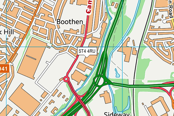 ST4 4RU map - OS VectorMap District (Ordnance Survey) ST4 4RU map - OS VectorMap District (Ordnance Survey)