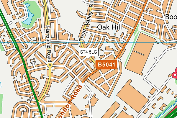 ST4 5LG map - OS VectorMap District (Ordnance Survey)