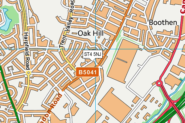ST4 5NJ map - OS VectorMap District (Ordnance Survey) ST4 5NJ map - OS VectorMap District (Ordnance Survey)
