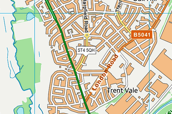 ST4 5QH map - OS VectorMap District (Ordnance Survey) ST4 5QH map - OS VectorMap District (Ordnance Survey)