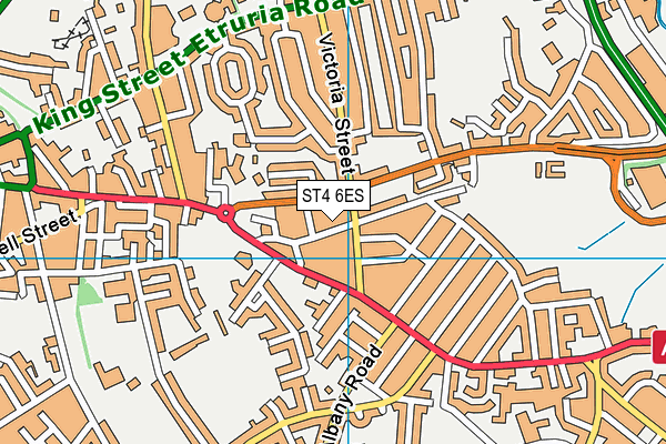 ST4 6ES map - OS VectorMap District (Ordnance Survey) ST4 6ES map - OS VectorMap District (Ordnance Survey)