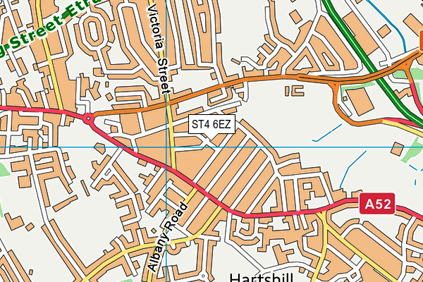 ST4 6EZ map - OS VectorMap District (Ordnance Survey) ST4 6EZ map - OS VectorMap District (Ordnance Survey)
