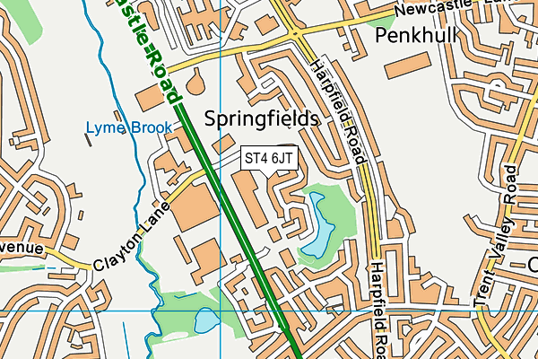 ST4 6JT map - OS VectorMap District (Ordnance Survey) ST4 6JT map - OS VectorMap District (Ordnance Survey)