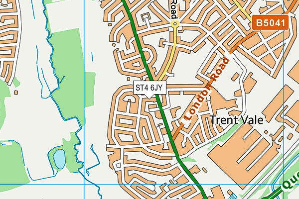 ST4 6JY map - OS VectorMap District (Ordnance Survey) ST4 6JY map - OS VectorMap District (Ordnance Survey)
