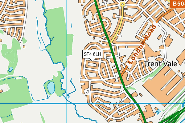 ST4 6LH map - OS VectorMap District (Ordnance Survey) ST4 6LH map - OS VectorMap District (Ordnance Survey)