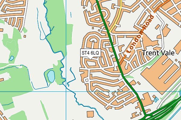 ST4 6LQ map - OS VectorMap District (Ordnance Survey) ST4 6LQ map - OS VectorMap District (Ordnance Survey)