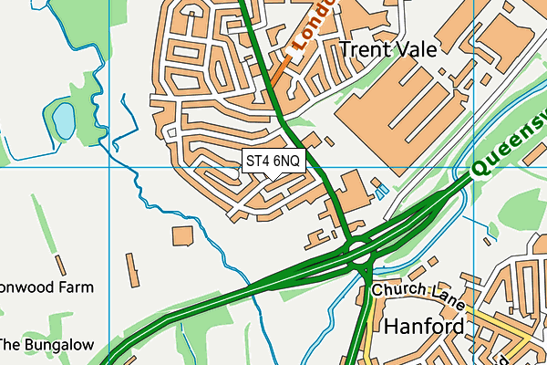 ST4 6NQ map - OS VectorMap District (Ordnance Survey) ST4 6NQ map - OS VectorMap District (Ordnance Survey)