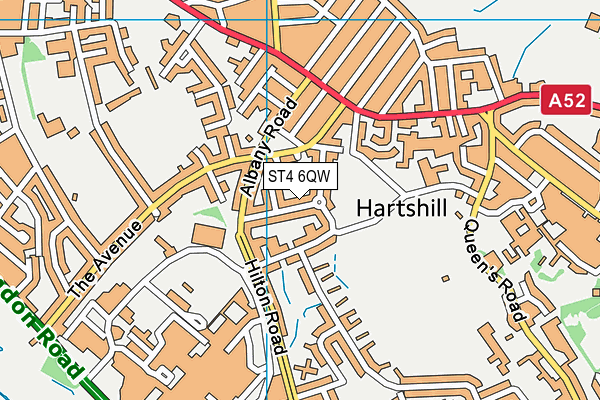 ST4 6QW map - OS VectorMap District (Ordnance Survey)