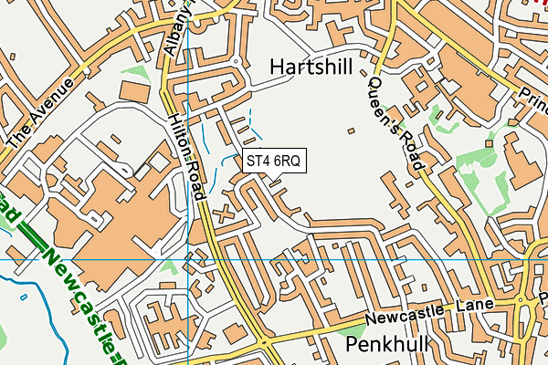 ST4 6RQ map - OS VectorMap District (Ordnance Survey) ST4 6RQ map - OS VectorMap District (Ordnance Survey)