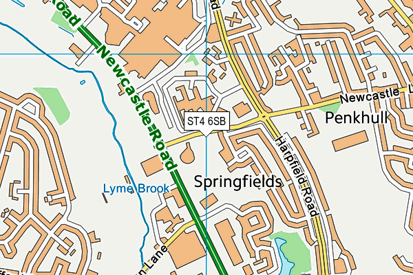ST4 6SB map - OS VectorMap District (Ordnance Survey) ST4 6SB map - OS VectorMap District (Ordnance Survey)