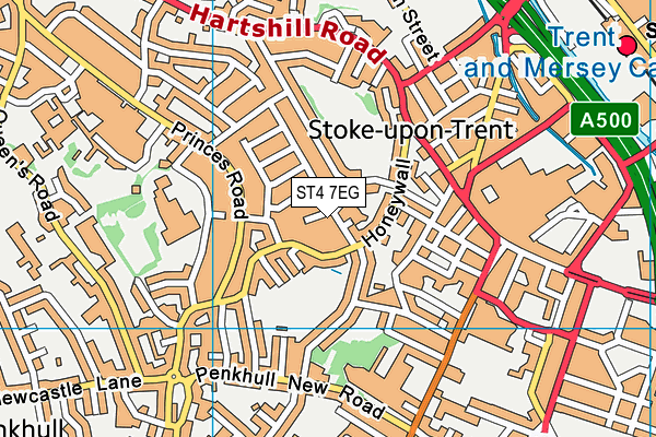 ST4 7EG map - OS VectorMap District (Ordnance Survey)