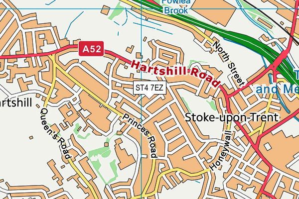 ST4 7EZ map - OS VectorMap District (Ordnance Survey) ST4 7EZ map - OS VectorMap District (Ordnance Survey)