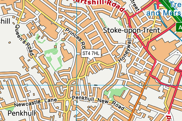 ST4 7HL map - OS VectorMap District (Ordnance Survey) ST4 7HL map - OS VectorMap District (Ordnance Survey)