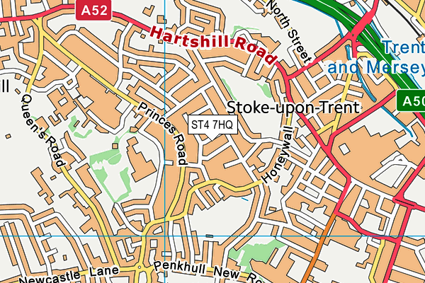 ST4 7HQ map - OS VectorMap District (Ordnance Survey) ST4 7HQ map - OS VectorMap District (Ordnance Survey)