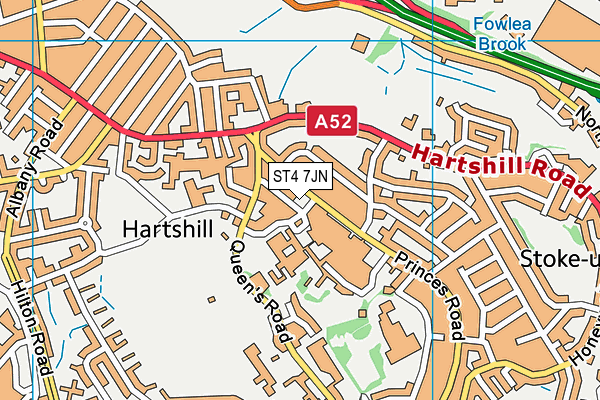 ST4 7JN map - OS VectorMap District (Ordnance Survey) ST4 7JN map - OS VectorMap District (Ordnance Survey)